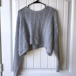 Grey cropped sweater